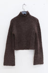 SWAYING/KNIT velvet small lapel jacket SW23AW1T72 coffee